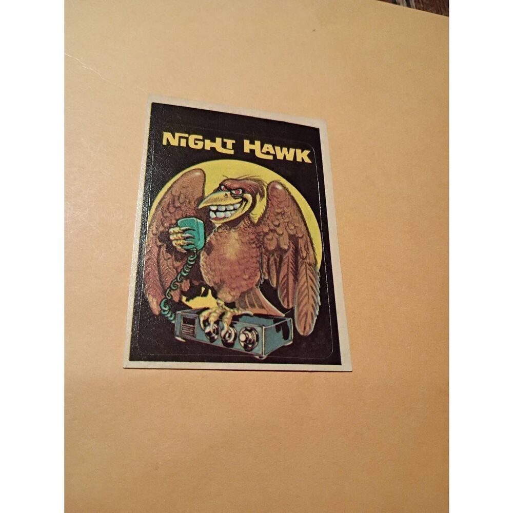 Vintage 1978 Donruss CB Convoy Sticker Trading Card CB Dictionary Night Hawk